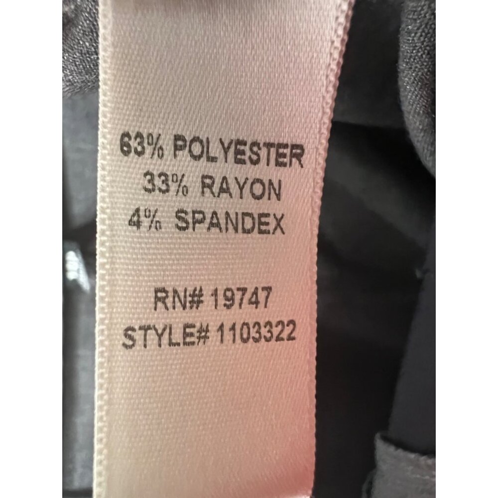 Counterparts Women's Dress Pants Size 14P Dark Grey Tummy Control Wide Leg Zip - Picture 10 of 11